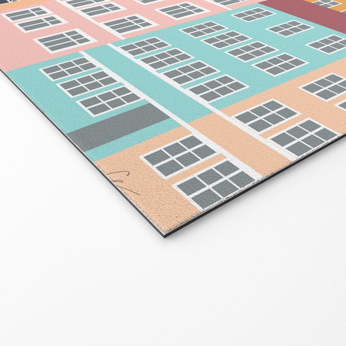 Denmark, Nyhavn, Copenhagen Travel Poster Welcome Mat Gallery Image 2