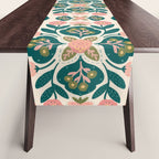 Indian Floral - pink and green  Table Runner Gallery Image 1