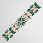 Indian Floral - pink and green  Table Runner Gallery Image 3