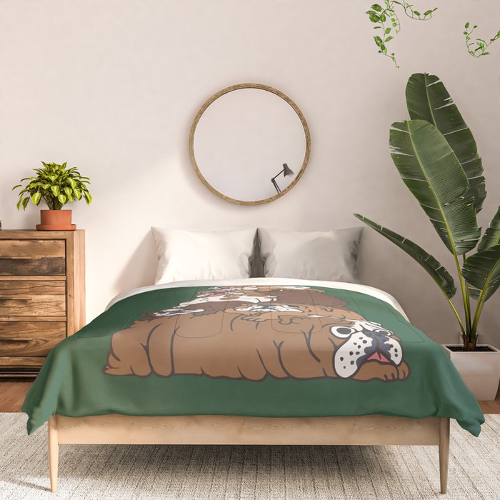 Christmas Tree English Bulldog Comforter Gallery Image 3