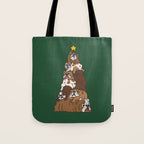 Christmas Tree English Bulldog Tote Bag Gallery Image 1