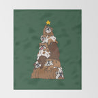 Christmas Tree English Bulldog Throw Blanket Gallery Image 2