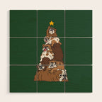 Christmas Tree English Bulldog Wood Wall Art Gallery Image 1
