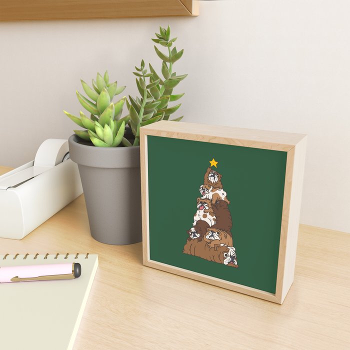 Christmas Tree English Bulldog Mini Art Print Gallery Image 2