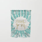Treat Yo Self - Gold & Turquoise Wall Hanging Gallery Image 1