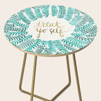 Treat Yo Self - Gold & Turquoise Side Table Gallery Image 2