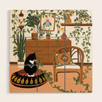 plant lady is the new cat lady Wood Wall Art Gallery Image 1