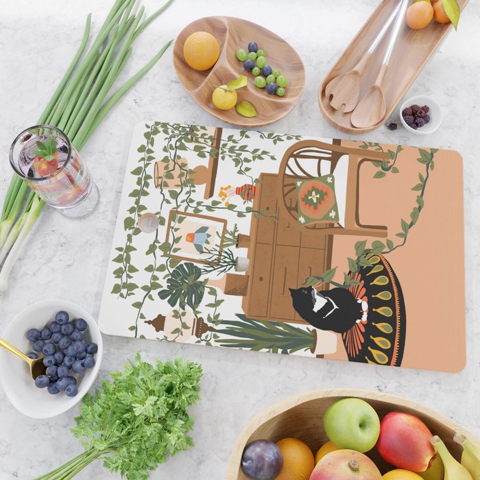 plant lady is the new cat lady Cutting Board Gallery Image 2