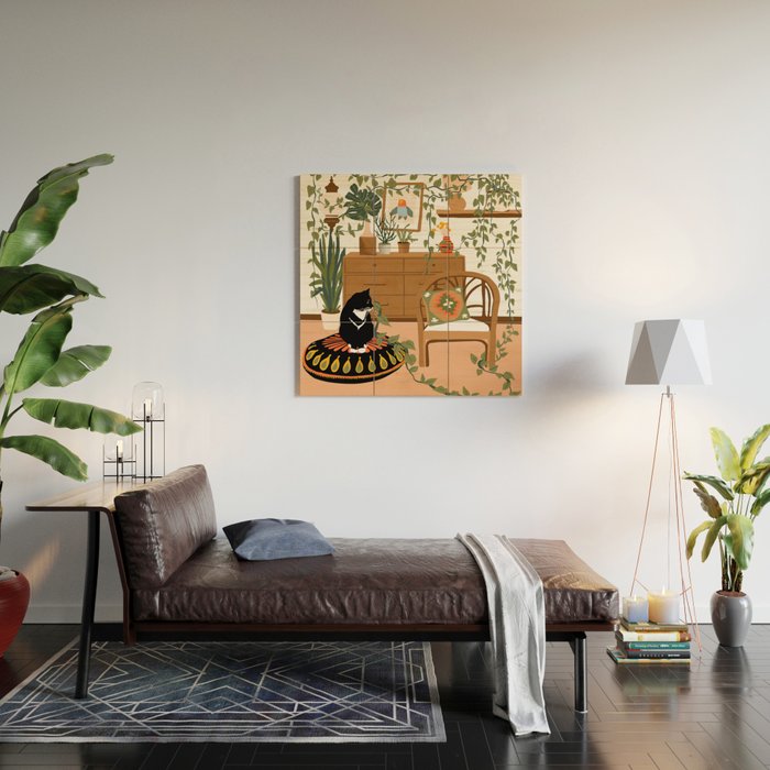 plant lady is the new cat lady Wood Wall Art Gallery Image 2