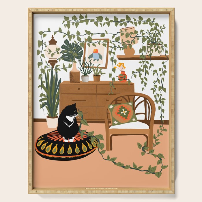 plant lady is the new cat lady Serving Tray Gallery Image 1