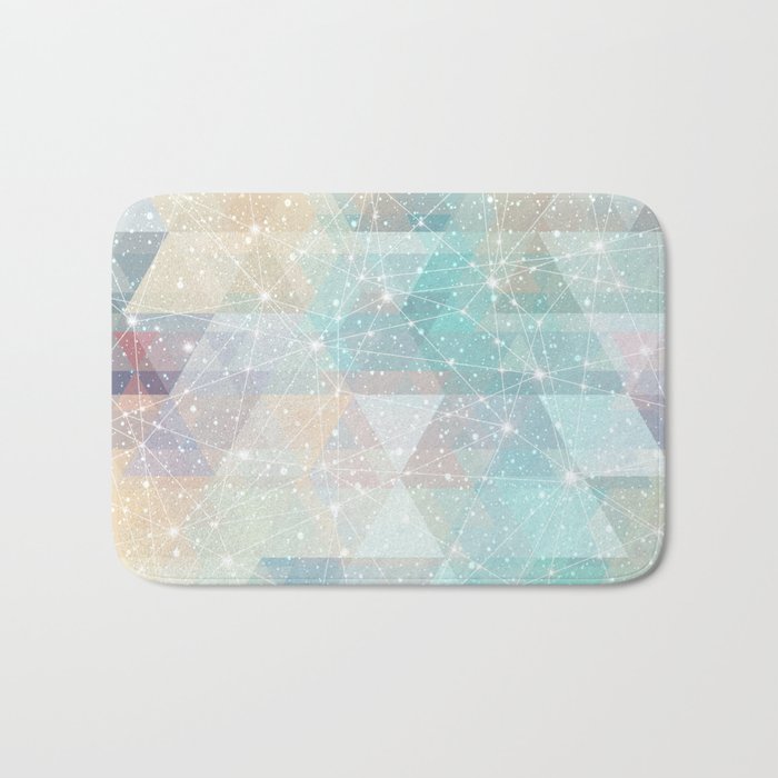 Magical Pastel Starry Constellation Sky Bath Mat Gallery Image 1