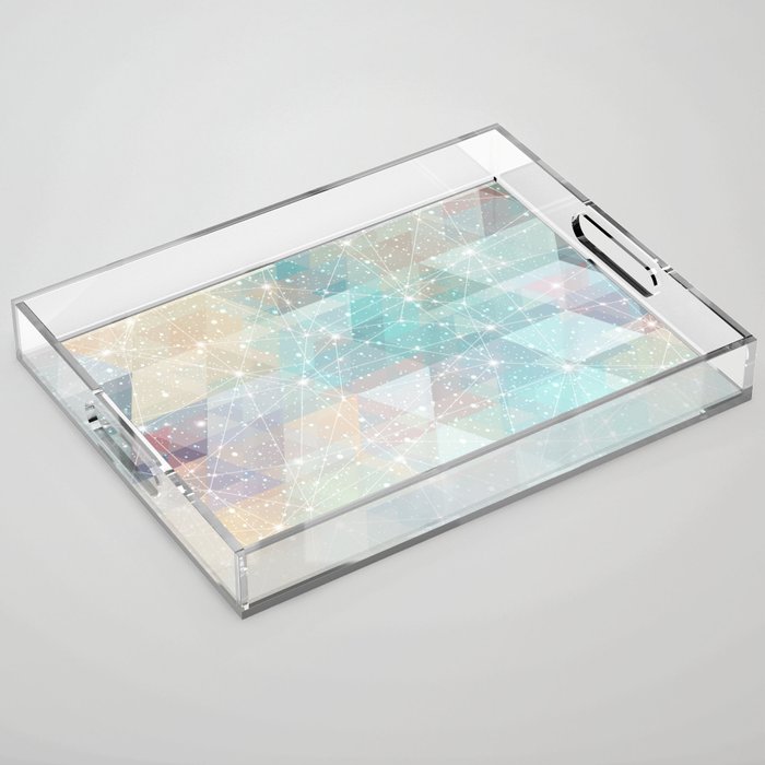 Magical Pastel Starry Constellation Sky Acrylic Tray Gallery Image 1