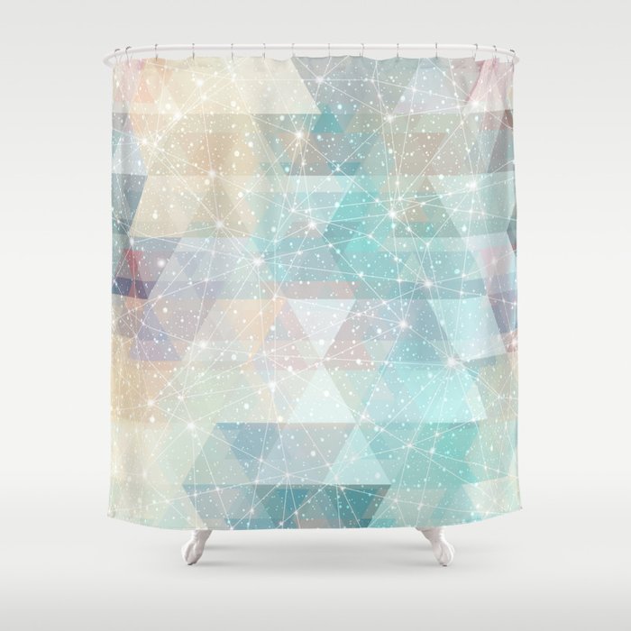 Magical Pastel Starry Constellation Sky Shower Curtain Gallery Image 1
