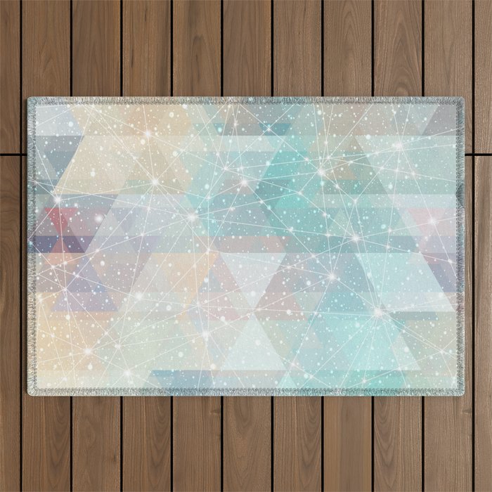 Magical Pastel Starry Constellation Sky Outdoor Rug Gallery Image 1