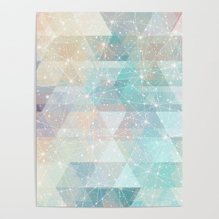 Magical Pastel Starry Constellation Sky Poster Gallery Image 1