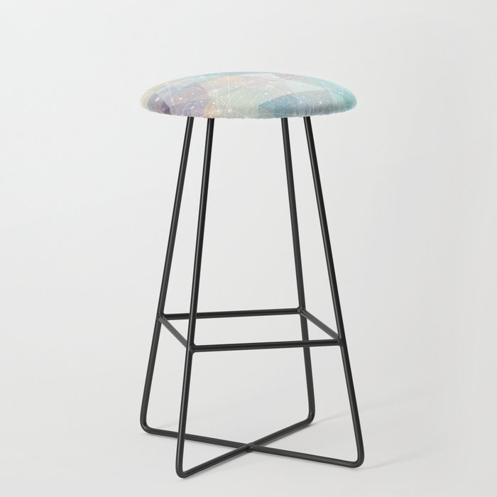 Magical Pastel Starry Constellation Sky Stool Gallery Image 1