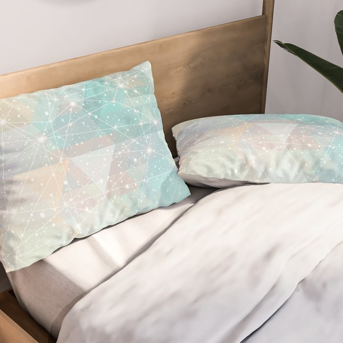 Magical Pastel Starry Constellation Sky Pillow Sham Gallery Image 2