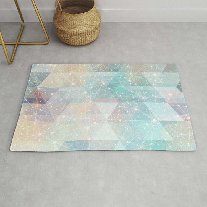 Magical Pastel Starry Constellation Sky Rug Gallery Image 1