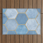 Blue Stone Coastal Design Outdoor Rug Gallery Image 1
