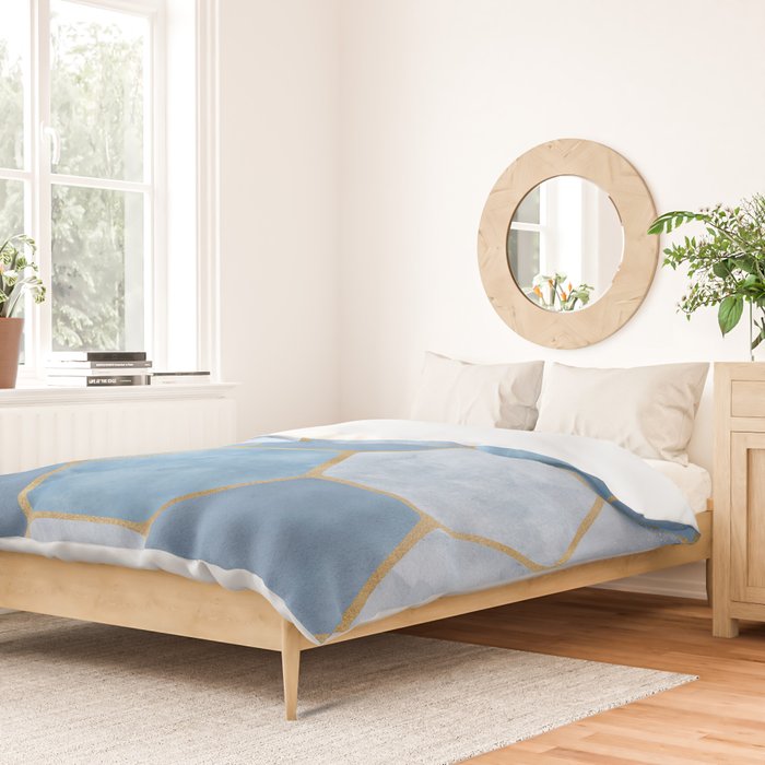 Blue Stone Coastal Design Duvet Cover Gallery Image 2