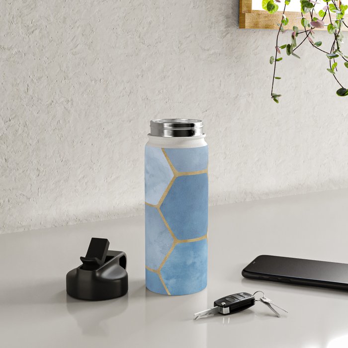 Blue Stone Coastal Design Water Bottle Gallery Image 4