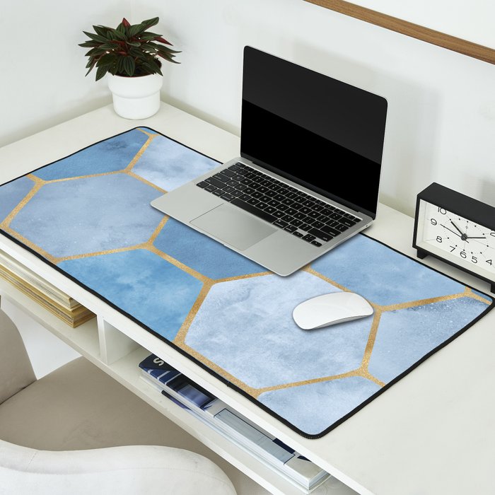 Blue Stone Coastal Design Desk Mat Gallery Image 2