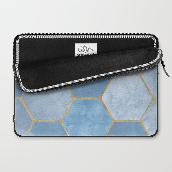 Blue Stone Coastal Design Laptop Sleeve Gallery Image 2