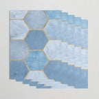 Blue Stone Coastal Design Wrapping Paper Gallery Image 3