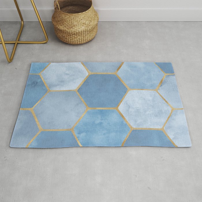 Blue Stone Coastal Design Rug Gallery Image 1