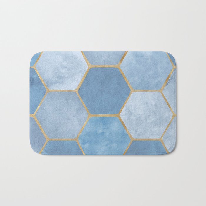 Blue Stone Coastal Design Bath Mat Gallery Image 1
