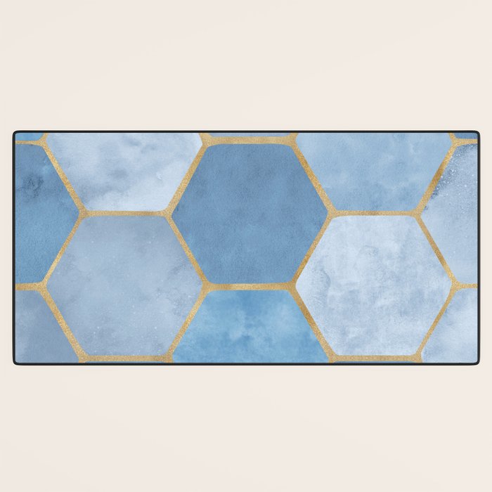 Blue Stone Coastal Design Desk Mat Gallery Image 3