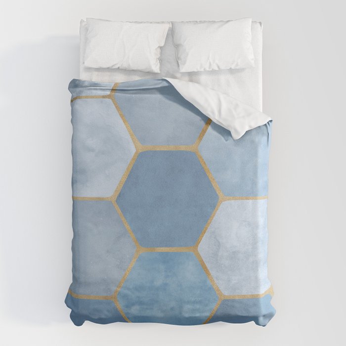 Blue Stone Coastal Design Duvet Cover Gallery Image 6