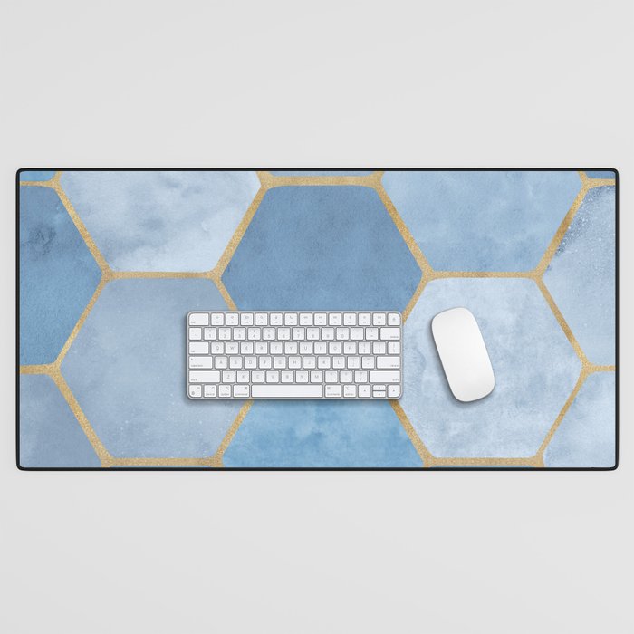 Blue Stone Coastal Design Desk Mat Gallery Image 1