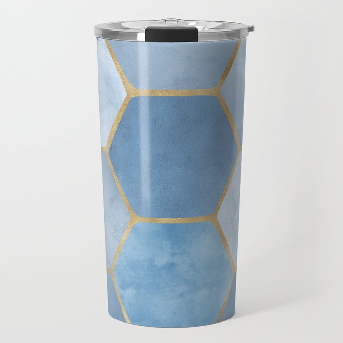 Blue Stone Coastal Design Travel Mug Gallery Image 1