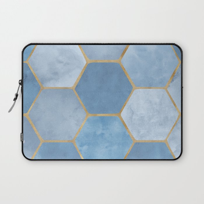 Blue Stone Coastal Design Laptop Sleeve Gallery Image 1