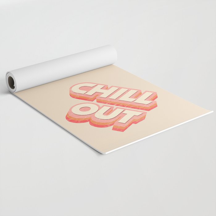 CHILL OUT TYPOGRAPHY Yoga Mat Gallery Image 2