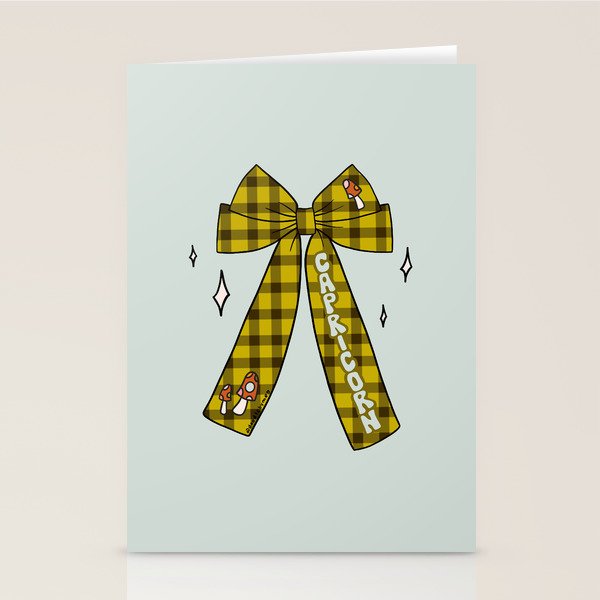 Capricorn Bow Stationery Card Gallery Image 1