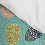 Floral Easter Eggs - Aqua Comforter Gallery Image 4