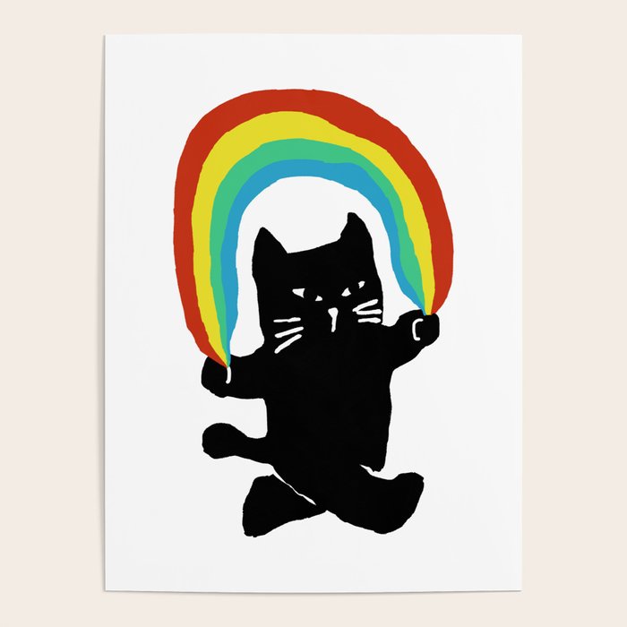 Rainbow cat Poster Gallery Image 1