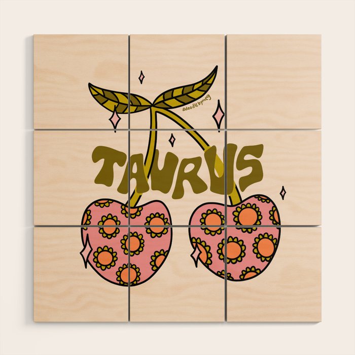 Taurus Cherries Wood Wall Art Gallery Image 1