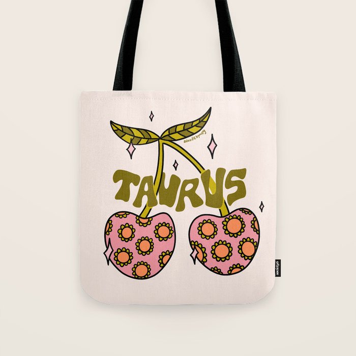 Taurus Cherries Tote Bag Gallery Image 1