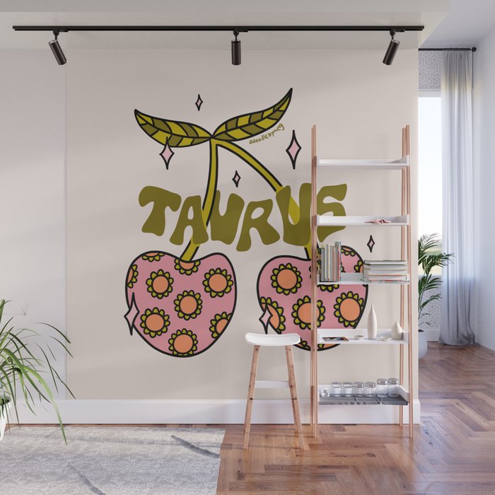 Taurus Cherries Wall Mural Gallery Image 1
