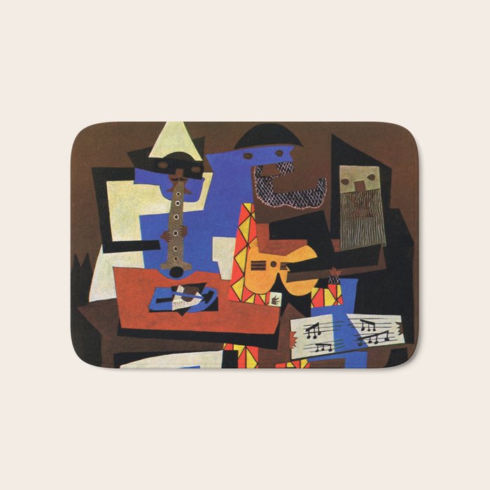 Pablo Picasso Three Musicians II Bath Mat Gallery Image 1