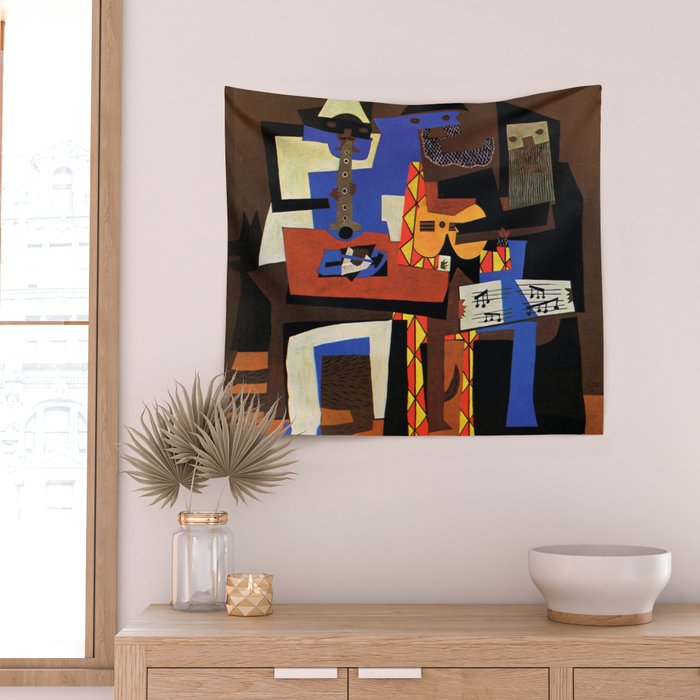 Pablo Picasso Three Musicians II Wall Tapestry Gallery Image 2