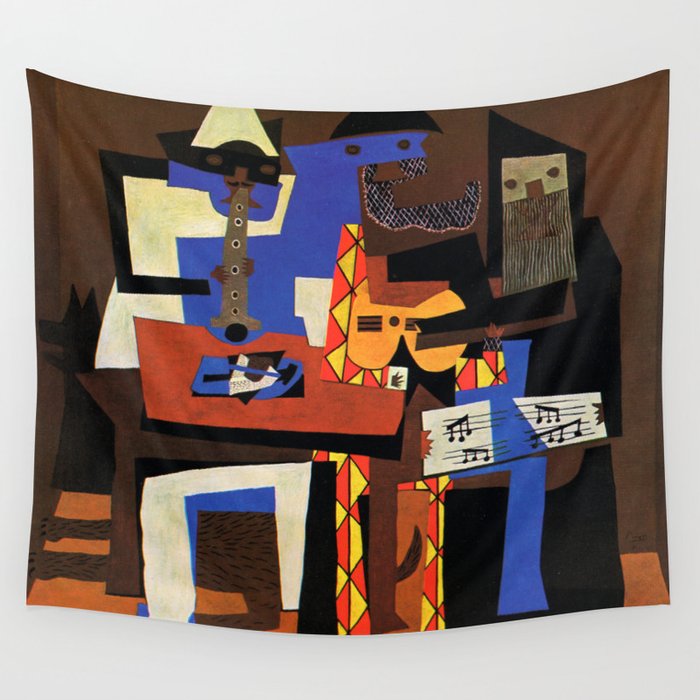 Pablo Picasso Three Musicians II Wall Tapestry Gallery Image 1