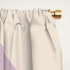 Modern Retro Liquid Swirl Abstract Pattern Square in Light Lavender Cream  Window Curtain Gallery Image 2