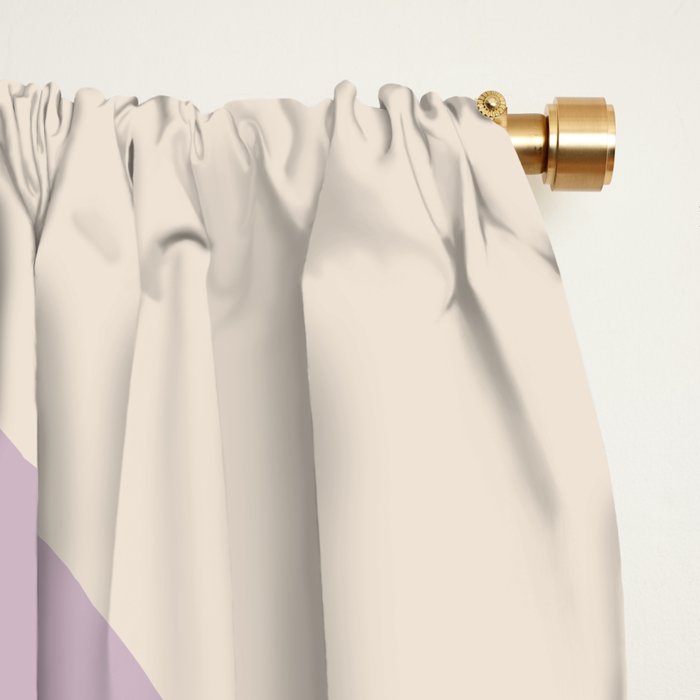 Modern Retro Liquid Swirl Abstract Pattern Square in Light Lavender Cream  Window Curtain Gallery Image 2