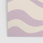 Modern Retro Liquid Swirl Abstract Pattern Square in Light Lavender Cream  Poster Gallery Image 3
