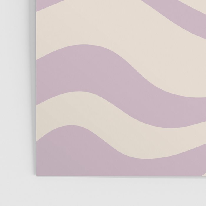 Modern Retro Liquid Swirl Abstract Pattern Square in Light Lavender Cream  Poster Gallery Image 3