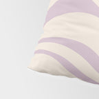 Modern Retro Liquid Swirl Abstract Pattern Square in Light Lavender Cream  Pillow Sham Gallery Image 4
